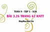 Bài 3.26 Toán 9 tập 1 SGK Kết nối tri thức
